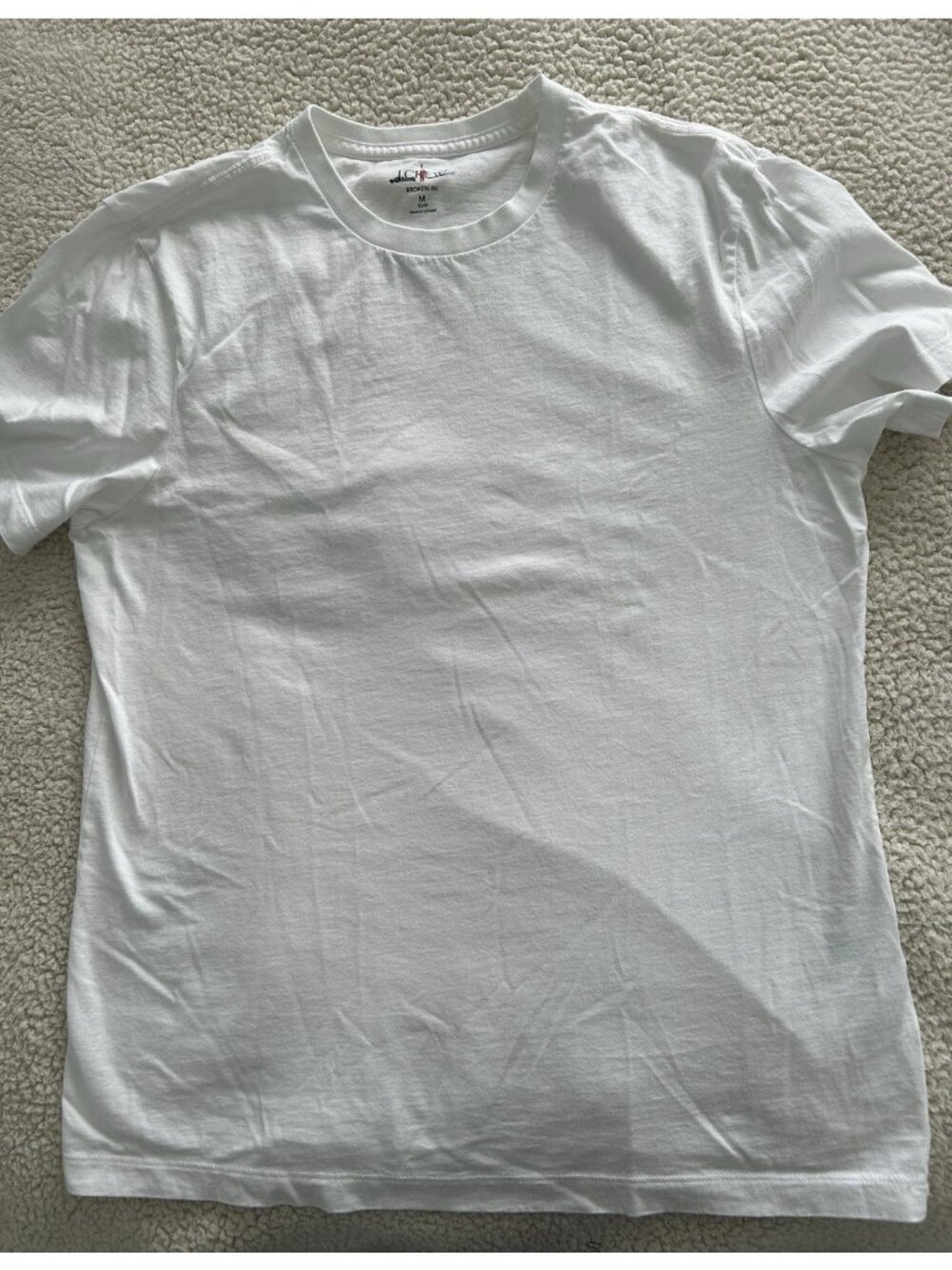 J Crew Mens Slim Fit Slim Broken-in T-Shirt White Size M